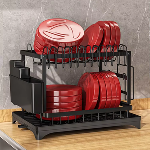 Égouttoir de comptoir pliable multifonctionnel pour vaisselle et bols, avec égouttoir intégré, idéal pour la cuisine (vente en gros) - Product Image 1