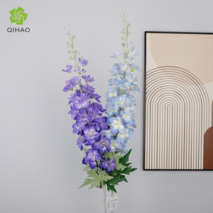 Fleurs artificielles QIHAO en delphiniums, en plastique et soie, haute simulation, pour décorations de maison et de mariage - Product Image 3