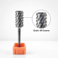 Petite fraise à ongles en carbure, à tête plate, rotation bidirectionnelle, pour le retrait de gel, le façonnage d'acrylique et le nettoyage des ongles