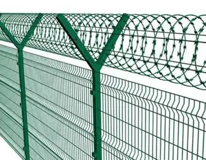 Welded Wire Mesh Panel Fence 3D Fence For Garden Factory Hot-dipped Galvanized 3d Metal Steel Pvc Coated Security Fence 1.8*3m
