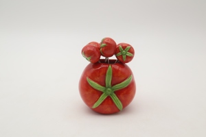 Porte-serviettes en céramique créatif en forme de tomate, support vertical pour serviettes en papier rouge en forme de légume pour <span class=keywords><strong>table</strong></span> à manger, 5x4 pouces - Product Image 6