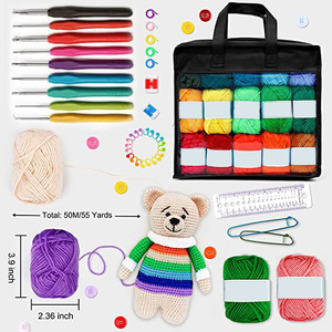 Kits de Crochets En Gros 103 Pièces Personnalisés pour Bricolage Fournitures et <span class=keywords><strong>Accessoires</strong></span> d'Artisanat Sac de Rangement Aiguilles à Tricoter Fil à Tisser - Product Image 2