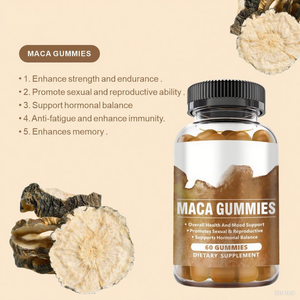 महिलाओं और पुरुषों के लिए maca gummies निकालने की ताकत और सहनशक्ति के लिए कस्टम नम चीनी मुक्त maca जड़ गुम्मीज़ - Product Image 4