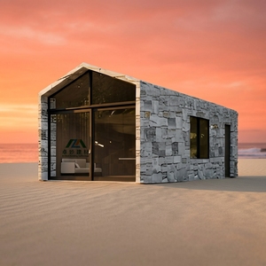 Maison préfabriquée écologique à faible coût, contemporaine, imperméable, en acier, avec <span class=keywords><strong>3</strong></span> chambres, cuisine, salle de bain, alimentée à l'énergie solaire - Product Image 1