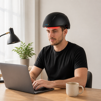 Casque laser VCSEL haute puissance 655 nm avec 552 sources lumineuses, contrôle intelligent à quatre zones, système sans fil rechargeable
