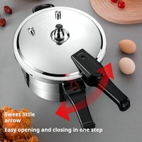 Cuisinière à pression moderne en acier inoxydable 304, écologique, capacité 4-6L, compartiment vapeur pour restaurants commerciaux