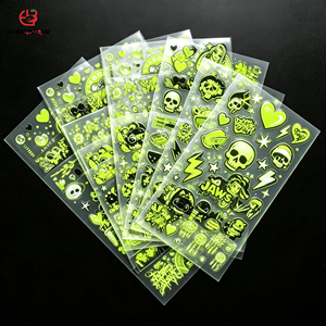 สติกเกอร์ใส PVC ลายพังก์ EBB Green Workwear กันน้ำ ลายหัวกะโหลกและดาว สำหรับตกแต่งกระเป๋าเป้กลางแจ้ง รถยนต์ ขวดน้ำ - Product Image 1