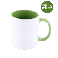 Offre Spéciale logo personnalisé impression par sublimation blanc 11 onces café tasses à thé tasse en céramique colorée avec poignée