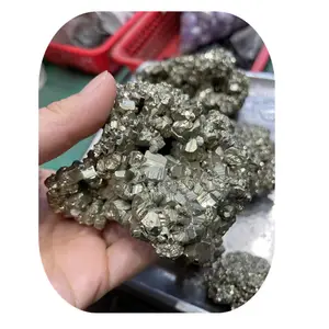 Cluster de pirita proveedor mayorista espécimen de cristal mineral en bruto de piedra pirita para regalo