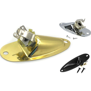 Prise de sortie pour amplificateur de guitare électrique en métal chromé 6,35 mm, trou de connexion, prise bateau, pièces pour instruments à cordes - Product Image 4