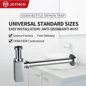 Joyhoo Chất Lượng Cao 12Cm Chống <span class=keywords><strong>Siphon</strong></span> Bạc Chải OEM & ODM SS304 Vuông 32Mm Chai Bẫy <span class=keywords><strong>Siphon</strong></span> - Product Image 2