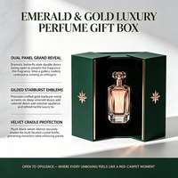 Boîte cadeau de luxe à double porte pour parfum avec insert, logo personnalisé, boîtes rigides en papier imprimées sur mesure