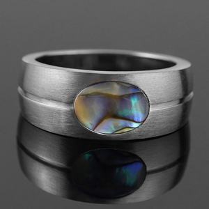 Anillo de Compromiso y Boda al por Mayor, Personalizado, Nuevo, Regalo, Concha de Abulón, Acero Inoxidable, Joyería para Mujer, Anillos de Aniversario, Anillo para Dama - Product Image 6