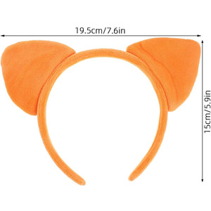 B939 Accessoires de cosplay pour animaux noirs : Bandeau de tête et <span class=keywords><strong>masque</strong></span> pour les yeux de <span class=keywords><strong>chat</strong></span> orange personnalisé pour fête, Bandeaux de tête, Gants, Nœud papillon, <span class=keywords><strong>Masque</strong></span> de <span class=keywords><strong>chat</strong></span> en gros - Product Image 4