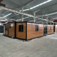 Maison préfabriquée extensible de 40 pieds, duplex, 2 chambres avec salle de bain