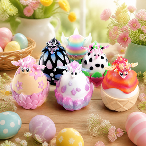 Figurine de décoration de Pâques en forme de dragon imprimée en 3D, ornement de bureau en PLA, coloré, qui brille dans le noir, cadeau pour enfants - Product Image 6