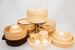 Custom Logo Printed Chinese Factory Direct Wholesale Cheap Price Multi-function Eco Friendly Bamboo Steamer
