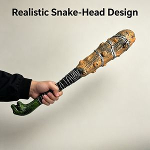 Maza de plástico ligera estilo bárbaro, accesorio para niños y adultos, palo salvaje con cabeza de serpiente para fiestas de terror, ideal para Halloween y festivales, venta al por mayor. - Product Image 1
