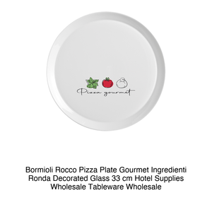 Plato para Pizza Bormioli Rocco Gourmet Ingredienti Ronda, Vidrio Decorado de 33 cm, Suministros para Hoteles, Vajilla al por Mayor - Product Image 2