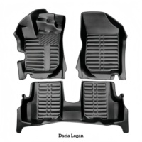 Tapis de sol de voiture en cuir EVA 5D pressé à chaud, imperméables, modèle personnalisé unique pour Renault Duster, Megane, Sandeor, Logan