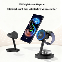 Support de Charge Magnétique en Gros pour Téléphone Portable, Station de Charge Rapide Type C 15W, Support de Chargeur Personnalisé 3-en-1 avec Logo pour iPhone 15