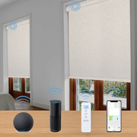 Persianas eléctricas motorizadas inteligentes para Windows, persianas enrollables con control remoto inalámbrico WiFi para el hogar, la Oficina o el hotel