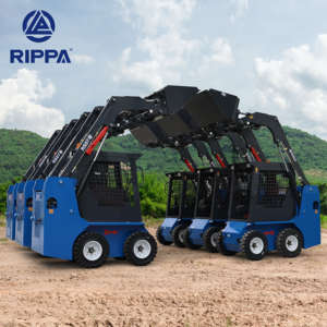 Mini chargeuse sur chenilles à direction à roues, très vendue, homologuée CE, avec accessoires - Product Image 1