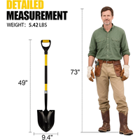 Outils de jardin, pelle pour creuser, pelle de jardin robuste avec poignée en D pour le jardinage, le sol et l'aménagement paysager