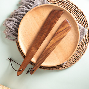 Wholesale 9.8 Inch Modern Solid Acacia Wood Kitchen Helper Durable Portable Spatula with <strong>String</strong> - Product Image 2