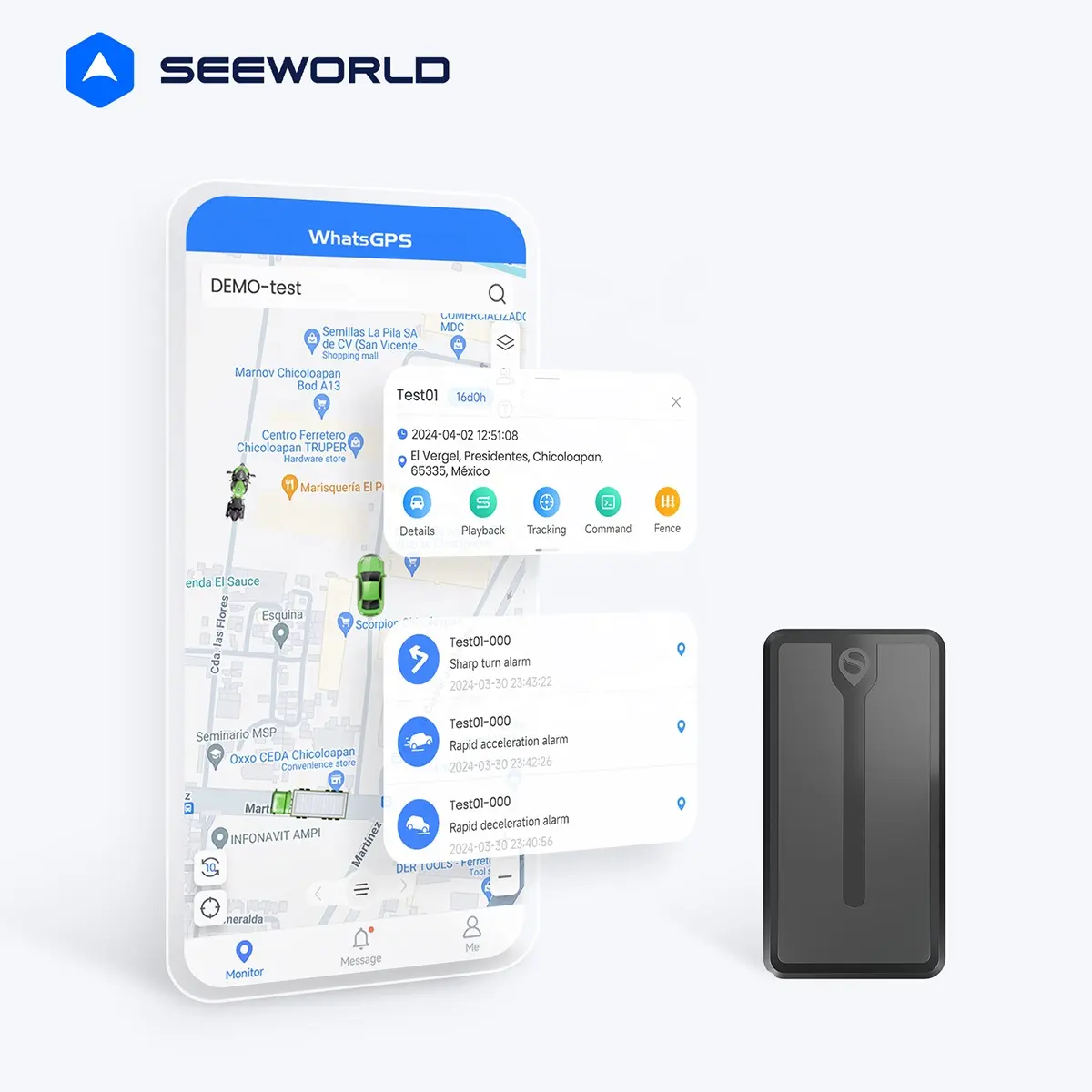 SEEWORLD IP65กันน้ำไมโครสินทรัพย์ติดตามสินค้า Gps กับเครื่องยนต์คำสั่ง Sms ปิด