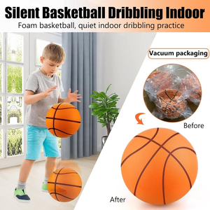 Balón de Baloncesto Silencioso Personalizado con Logotipo, de Espuma de PU, Tamaño 7, Mini Balón Silencioso para Interiores, Hogar, Niños, Juguetes de Rebote Silencioso - Product Image 6