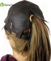Casquette Trucker à ouverture pour chignon, dos en maille, réglable, personnalisable avec logo, fournisseur en gros de casquettes (gorras)