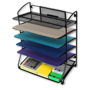 Organizador de Archivos de Metal de 6 Bandejas <span class=keywords><strong>para</strong></span> <span class=keywords><strong>Escritorio</strong></span>, Estante de Almacenamiento y Cajón <span class=keywords><strong>para</strong></span> Carpetas, Organizador de <span class=keywords><strong>Escritorio</strong></span>, Venta Directa de Fábrica - Product Image 3