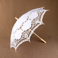 Parasol en dentelle blanche LS, décoration de mariage, accessoires photo pour douche nuptiale, broderie artisanale, logo personnalisé, vente en gros