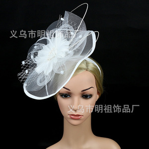 หมวกโบว์งานแต่งงานขนาดใหญ่พิเศษ ผ้าตาข่าย ประดับตกแต่งสำหรับงานแข่งม้า ขายดีมาก - Product Image 2