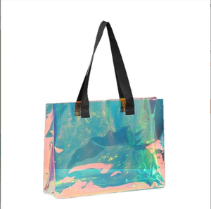 Le vendite dirette della fabbrica hanno personalizzato il Logo trasparente in PVC EVA borse richiudibili riutilizzabili per lo Shopping cosmetico impermeabile borse da spiaggia - Product Image 1