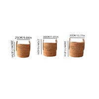 Vente en gros d'usine, pot de fleurs en paille tressée, pot surdimensionné, panier pour plantes vertes, panier pour plantes tressé, type de sol, bonsaï d'intérieur