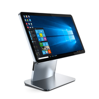 Terminal POS de pantalla táctil de aluminio de 15,6 "todo en uno de alta calidad, sistema de caja registradora de gama alta ultrafino