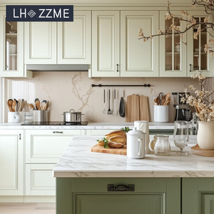 Ensemble de meubles de <span class=keywords><strong>cuisine</strong></span> contemporains de style Shaker laqués, modulaires, <span class=keywords><strong>avec</strong></span> unités de rangement et îlot central pour appartement - Product Image 2