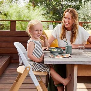 Chaise haute bébé convertible 3 en 1 en bois, siège d'alimentation réglable avec plateau et <span class=keywords><strong>ceinture</strong></span> de sécurité pour les tout-petits, les enfants, la salle à manger, l'utilisation à domicile - Product Image 6