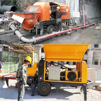 Pompe à béton antidéflagrante de 55 kW, type remorque, mini-pompe à béton pour l'exploitation minière, utilisée dans les mines de charbon souterraines