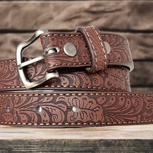 Nuevo Cinturón Casual de Cuero Vacuno Negro Marrón con Hebilla de Aleación Plateada de Cierre Automático, Estilo Simple para Hombre - Product Image 2