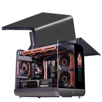 Gamer-X - Caja de Ordenador Micro ATX Blanca de Acero de Torre Completa con Iluminación RGB y Ventana Lateral, Gabinete para PC Gamer en Stock