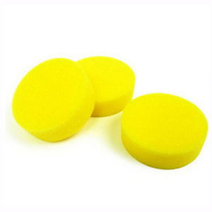 ฟองน้ำขัดเคลือบสีรถยนต์ทรงกลมสีเหลืองสำหรับขัดเงาและทำความสะอาดรถยนต์ - Product Image 1
