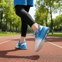 Chaussures de course unisexes à coussin d'air en maille dégradée, absorption des chocs, semelle d'air transparente, respirantes, légères, chaussures de sport