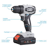 RONGPENG R685 Perceuse électrique sans fil 20V Batterie au lithium Moteur sans balais Vitesse variable Perceuses à main