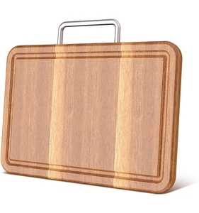 Planche à découper multifonctionnelle en bois d'acacia épais avec poignée, planche à découper - Product Image 2