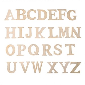 26 Piezas de Madera Natural Ecológica sin Pintar, Letras Talladas en Madera para Niños, Decoración de Pared - Product Image 3