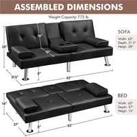 Leder Lounge Recliner Reversible Loves eat Klapp Daybed Verstellbares Cabrio Futon Sleeper Sofa Couch Bett Cama Schlafs ofa