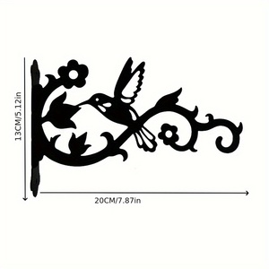 <span class=keywords><strong>Crochet</strong></span> mural multifonctionnel en fer de style européen élégant, motif oiseau et fleur, pour outils de salle de bain, support de plantes, étanche - Product Image 6